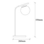 Tischleuchte Yildiz Glas / Eisen - 1-flammig