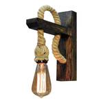 Wandlamp Pepe deels massief hout - 1 lichtbron