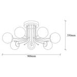 Plafondlamp Daisy I glas/ijzer - 7 lichtbronnen