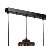 Hanglamp Kafes II deels massief hout/ijzer - 4 lichtbronnen