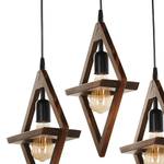 Hanglamp Efil II deels massief hout/ijzer - 3 lichtbronnen