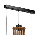 Hanglamp Kafes III deels massief hout/ijzer - 4 lichtbronnen