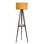 Lampadaire Tripod I Partiellement en bois massif / Tissu mélangé - 1 ampoule