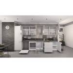 Küchenzeile Concept III Seidengrau / Beton Dekor - Ausrichtung links - Ohne Elektrogeräte
