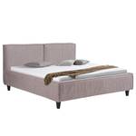 Gestoffeerd bed Vio Platweefsel Meave: Mauve - 140 x 200cm