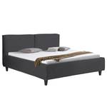 Gestoffeerd bed Vio Leer Jeen: Antracietkleurig - 180 x 200cm