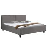 Gestoffeerd bed Vio Leer Jeen: Grijs - 200 x 200cm