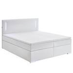 Letto boxspring Flashlight II Bianco - 160 x 200cm - Senza portaoggetti interno