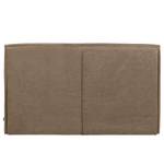 Gestoffeerd bed Homely Platweefsel Nona: Taupe - 180 x 200cm