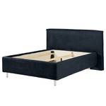 Gestoffeerd bed Homely Platweefsel Nona: Donkerblauw - 140 x 200cm