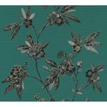 Vliesbehang Bloemenlook groen - 0,53 m x 10,05 m - Groen