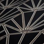 Vliesbehang Art Deco zwart - 0,53m x 10,05m - Bronze/Zwart
