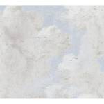 Papier peint en intissé Nuage crème Bleu - 0,53 m x 10,05 m - Crème / Bleu