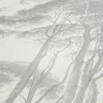 Papier peint en intissé Forêt Vintage Blanc - 0,53 m x 10,05 m - Blanc / Gris
