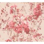 Papier peint en intissé Floral Feuilles Rose - 0,53 m x 10,05 m - Rose