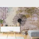 Vliesbehang Shabby Paardenbloem vliespapier - bruin - 384 x 255 cm