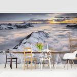 Vliesbehang Uitzicht Wolken & Bergen vliespapier - wit - 432 x 290 cm