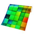 Vliesbehang 3D Kubus vliesbehang - meerdere kleuren - 384 x 255 cm