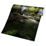 Fotomurale Cascata e foresta Tessuto non tessuto - Verde - 432 x 290 cm