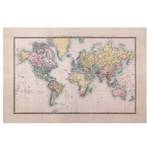 Fotomurale Cartina del mondo del 1850 Tessuto non tessuto - Beige - 432 x 290 cm