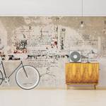 Vliesbehang Oude Betonmuur vliespapier - beige - 384 x 255 cm