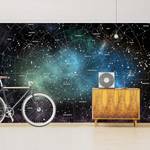 Vliesbehang Kaart Melkwegnevel vliespapier - zwart - 432 x 290 cm