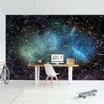 Vliesbehang Kaart Melkwegnevel vliespapier - zwart - 384 x 255 cm