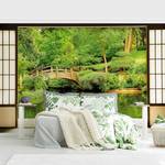 Vliesbehang Lake View vliespapier - groen - 384 x 255 cm
