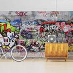 Vliestapete Graffiti Vliespapier - Mehrfarbig - 384 x 255 cm