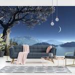 Vliesbehang Winter Fairytale vliespapier - blauw - 384 x 255 cm