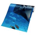 Vliesbehang Manta Ray vliespapier - blauw - 384 x 255 cm