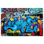 Vliesbehang Colours of Graffiti vliespapier - blauw - 384 x 255 cm