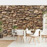 Vliesbehang Amerikaanse Stenen Muur vliespapier - bruin - 432 x 290 cm