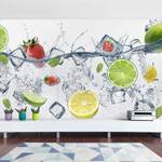 Vliesbehang Fruit Cocktail vliespapier - wit - 432 x 290 cm