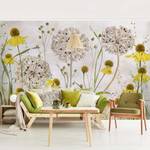 Vliesbehang Allium & Helenium vliespapier - beige - 432 x 290 cm