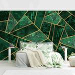 Vliesbehang Donker Smaragd met Goud vliespapier - groen - 432 x 290 cm