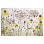 Vliestapete Allium und Helenium Vliespapier - Beige - 384 x 255 cm
