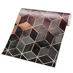 Vliesbehang Gouden Geometrie Vliespapier - Grijs/roze - 384 x 255 cm