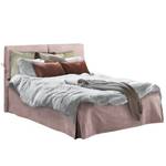 Gestoffeerd bed Nathan Platweefsel Meave: Mauve - 140 x 200cm