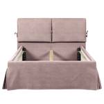 Gestoffeerd bed Nathan Platweefsel Meave: Mauve - 140 x 200cm