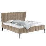 Gestoffeerd bed Capri Dream Microvezel Alana: Beige - 160 x 200cm