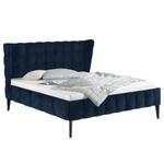 Gestoffeerd bed Capri Dream Microvezel Alana: Donkerblauw - 160 x 200cm