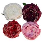 Fleurs artificielles Rose III (lot de 4) Polyester PVC - Multicolore