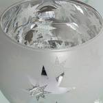 Waxinelichthouder Solmas gekleurd glas - zilverkleurig