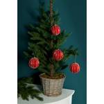 Kerstbal Carambola polyester PVC - rood