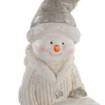 Déco de Noël LED Bonhomme de neige Polyrésine - Blanc