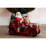 Déco de Noël LED Santa en voiture Polyrésine - Rouge