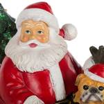 Santa mit Oldtimer LED-Dekofigur