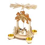 Bougeoir carrousel Pyramide Sapin - Beige