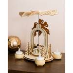 Bougeoir carrousel Pyramide Sapin - Beige